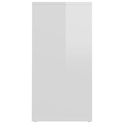 vidaXL Mueble zapatero de aglomerado blanco con brillo 31,5x35x70 cm