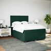 vidaXL Cama box spring con colch&oacute;n terciopelo verde oscuro 140x190 cm