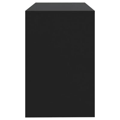 vidaXL Escritorio de madera contrachapada negro 101x50x76,5 cm