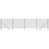vidaXL Cerca de alambre de acero galvanizado gris antracita 2,2x10 m