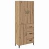 vidaXL Alacena Roble artesanal 69,5 x 34 x 180 cm Madera contrachapada