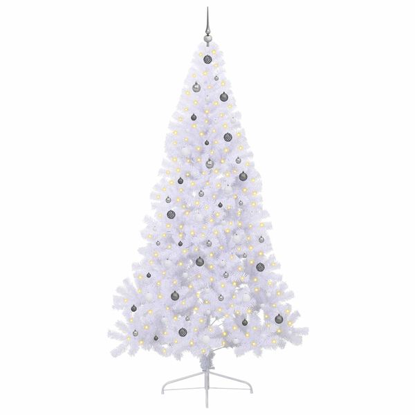 vidaXL &Aacute;rbol de Navidad artificial con 300 LED 240 cm PVC y Acero