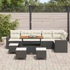 vidaXL Conjunto de sof&aacute;s de jard&iacute;n 10 pcs Negro rat&aacute;n sint&eacute;tico