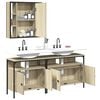 vidaXL Set de muebles de ba&ntilde;o 3 pzas madera contrachapada roble sonoma