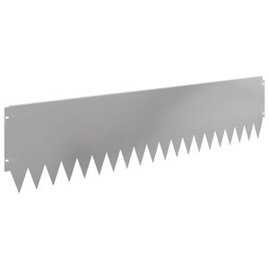 vidaXL Borde de C&eacute;sped 10 pcs 103 x 25 cm Acero Plateado