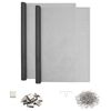 vidaXL Cubierta de eje de luz con clips 2 uds. 70 x 130 cm Gris