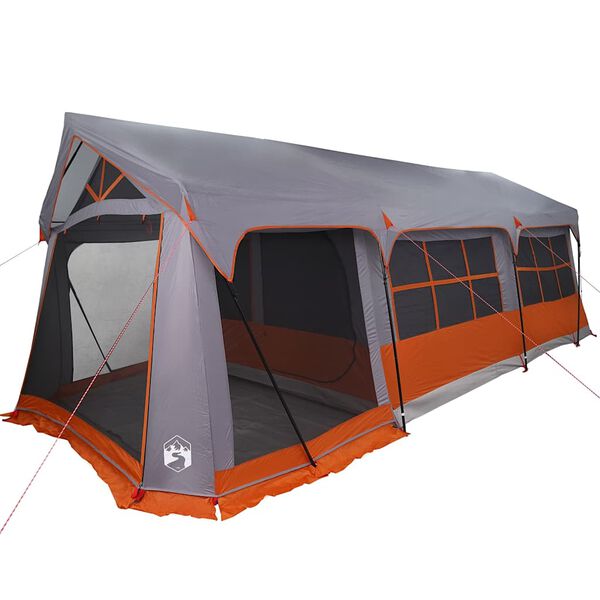 vidaXL Carpas con techo Gris y naranja 620 x 322 x 240 cm Poliéster