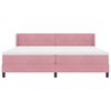 vidaXL Cama tipo Box Spring con colch&oacute;n Rosa 200 x 200 cm Terciopelo