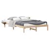 vidaXL Estructura de Cama con Mesitas Natural 160 x 220 cm
