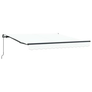 vidaXL Toldo retr&aacute;ctil Blanco 300 x 250 cm Poli&eacute;ster y Aluminio