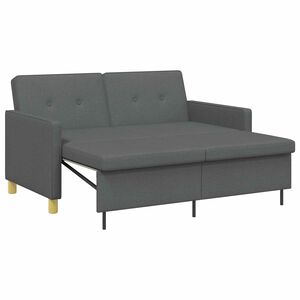 vidaXL Sof&aacute; cama desplegable Gris oscuro Tela