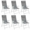 vidaXL Cojines de silla con respaldo alto 6 uds tela Oxford gris