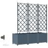 vidaXL Macetero de Jard&iacute;n 3 pcs Gris Claro Acero