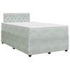 vidaXL Cama box spring con colch&oacute;n Gris Claro 120 x 190 cm Terciopelo