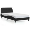 vidaXL Estructura de cama Dover cuero sint&eacute;tico negro 100x190 cm