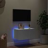 vidaXL Mueble de TV de pared con luces LED blanco 60x35x31 cm