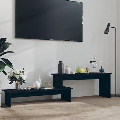 vidaXL Mueble para TV madera contrachapada negro 180x30x43 cm