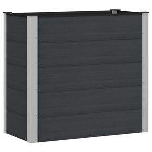 vidaXL Arriate elevado Negro 100 x 50 x 91 cm WPC y Aluminio