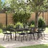vidaXL Conjunto de Comedor de Jard&iacute;n 9 pcs Negro