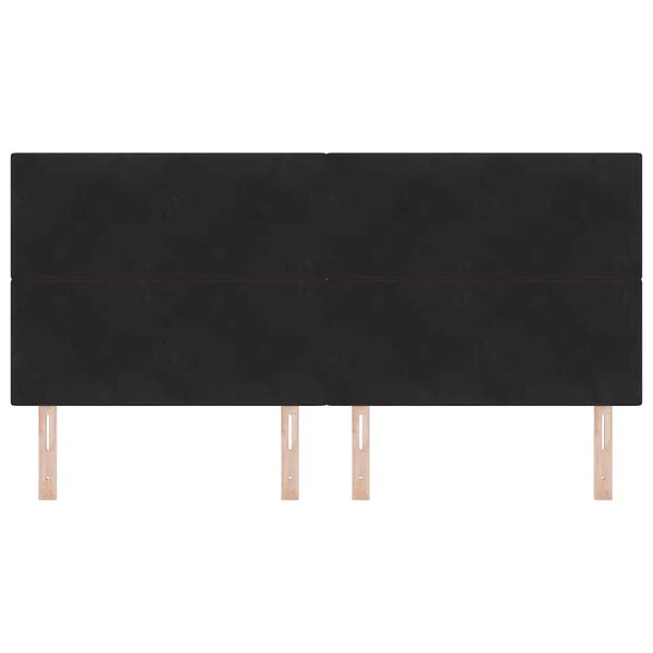 vidaXL Cabecero con cabecera Negro 200 cm Cuero sint&eacute;tico