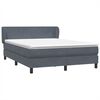 vidaXL Cama box spring con colch&oacute;n terciopelo gris oscuro 160x210 cm