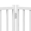 vidaXL Puerta de perros plegable 12 paneles madera &aacute;lamo blanca 960 cm