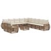 vidaXL Conjunto de sof&aacute;s de jard&iacute;n 12 uds. Beige y blanco crema
