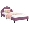 vidaXL Cama para ni&ntilde;os con cabecero Morado 90 x 190 cm Terciopelo