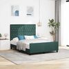 vidaXL Cama tipo Box Spring Verde oscuro 140 x 200 cm Terciopelo