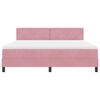 vidaXL Cama tipo Box Spring con colch&oacute;n Rosa 180 x 200 cm Terciopelo
