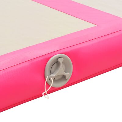 vidaXL Esterilla inflable de gimnasia con bomba 300x100x10 cm PVC rosa