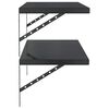 vidaXL Estantes de pared 2 uds acero inoxidable negro 100x40 cm