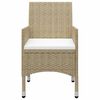 vidaXL Juego de comedor de jard&iacute;n 9 piezas beige