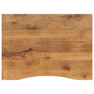 vidaXL Tablero escritorio con curva madera mango rugosa 110x80x2,5 cm