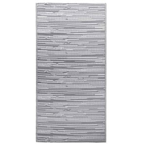 vidaXL Alfombra de exterior PP ARAKIL gris 120x180 cm