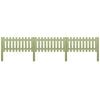 vidaXL Valla de estacas de madera de pino impregnada, 5,1 m, 80 cm, 6/9 cm