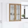vidaXL Mueble colgante con puerta Roble artesanal 80 x 31 x 100 cm