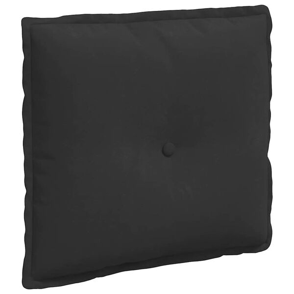 vidaXL Cojín de Espalda Negro 50 x 45 cm Tela de microfibra