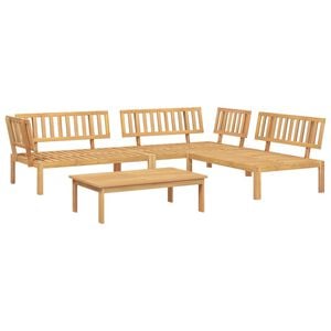 vidaXL Set de sof&aacute;s de palets de jard&iacute;n 4 pzas madera maciza de acacia