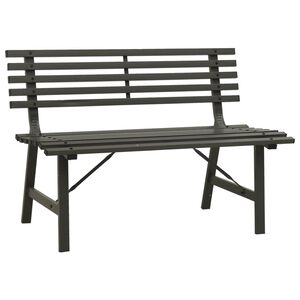 vidaXL Banco de jard&iacute;n 110 cm acero negro