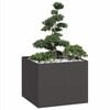 vidaXL Jardinera acero negro 100x100x80 cm