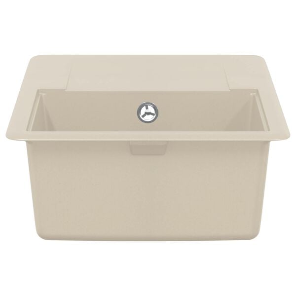 vidaXL Lavabo Beige 670 x 460 mm 80% Cuarzo y 20% Resina