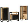 vidaXL Juego de muebles de ba&ntilde;o 3 pcs Marr&oacute;n Madera de mango maciza