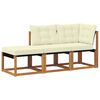 vidaXL Unidades de Sof&aacute; Modular de Exterior 3 Pieza Natural y Crema