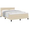 vidaXL Cama tipo Box Spring con colch&oacute;n Crema 140 x 190 cm tela