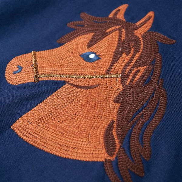 Sudadera infantil con capucha azul marino 92