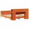 vidaXL Cama sin colch&oacute;n madera maciza de pino marr&oacute;n cera 140x190 cm