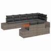 vidaXL Conjunto de sof&aacute;s de jard&iacute;n 9 uds. Gris rat&aacute;n sint&eacute;tico