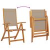 vidaXL Juego comedor de jard&iacute;n 5 pzas madera maciza acacia y textileno