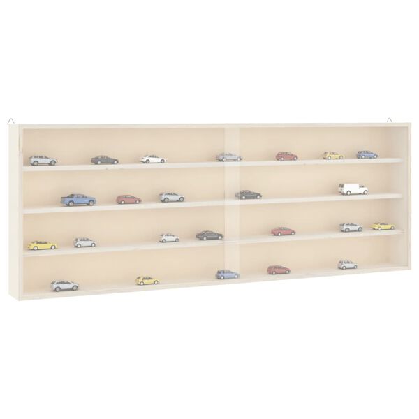 vidaXL Vitrina de madera para coleccionistas con puertas 100x8,5x37 cm